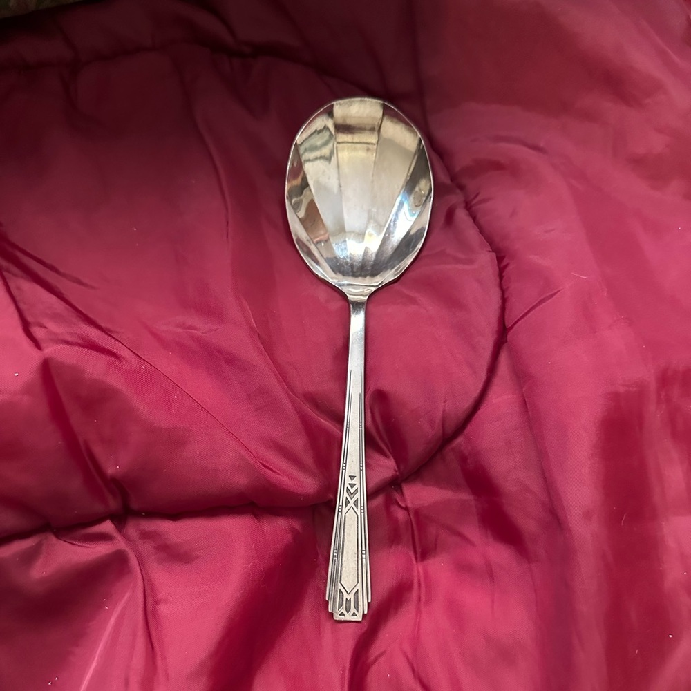 Vintage close to Antique Oneida Tudor Plate Silver Plated  Serving Spoon